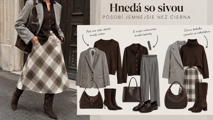 Hnedá so sivou - vizualizácia
